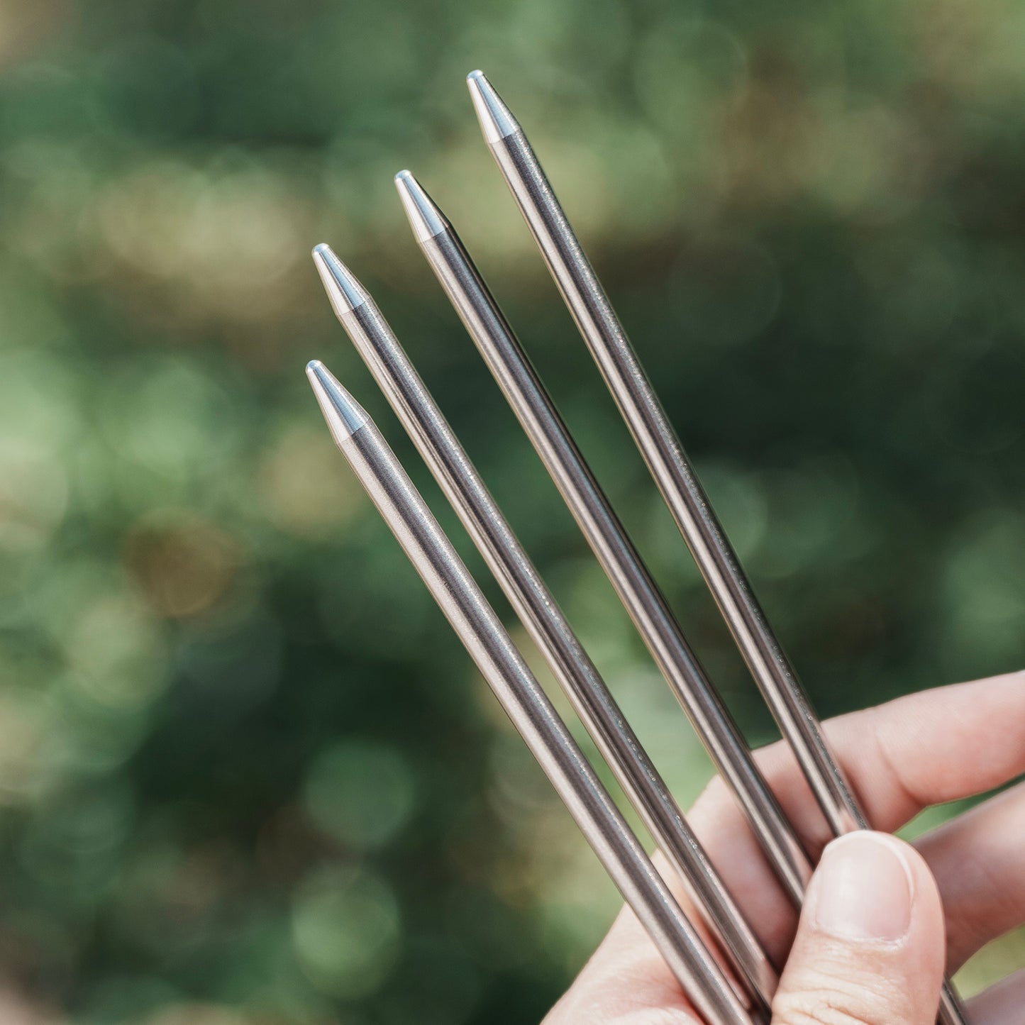 Boundless Voyage 20cm Titanium Alloy Tent Stakes | Ultralight Heavy Duty Ground Pegs, Portable Outdoor Camping Accessories, 6Pcs Pack  Ti4004P