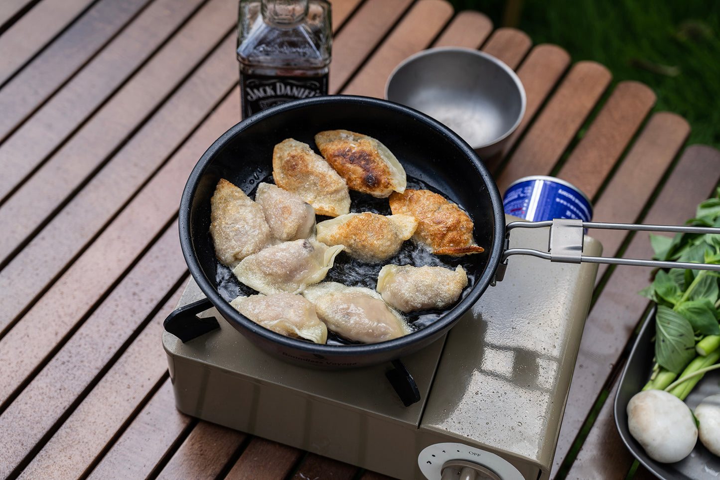 Boundless Voyage Pure Titanium Non-Stick Frying Pan with Foldable Handle, Ultralight Camping Skillet , Portable Outdoor Cookware for Backpacking, Picnic Ti2069C/Ti2070C
