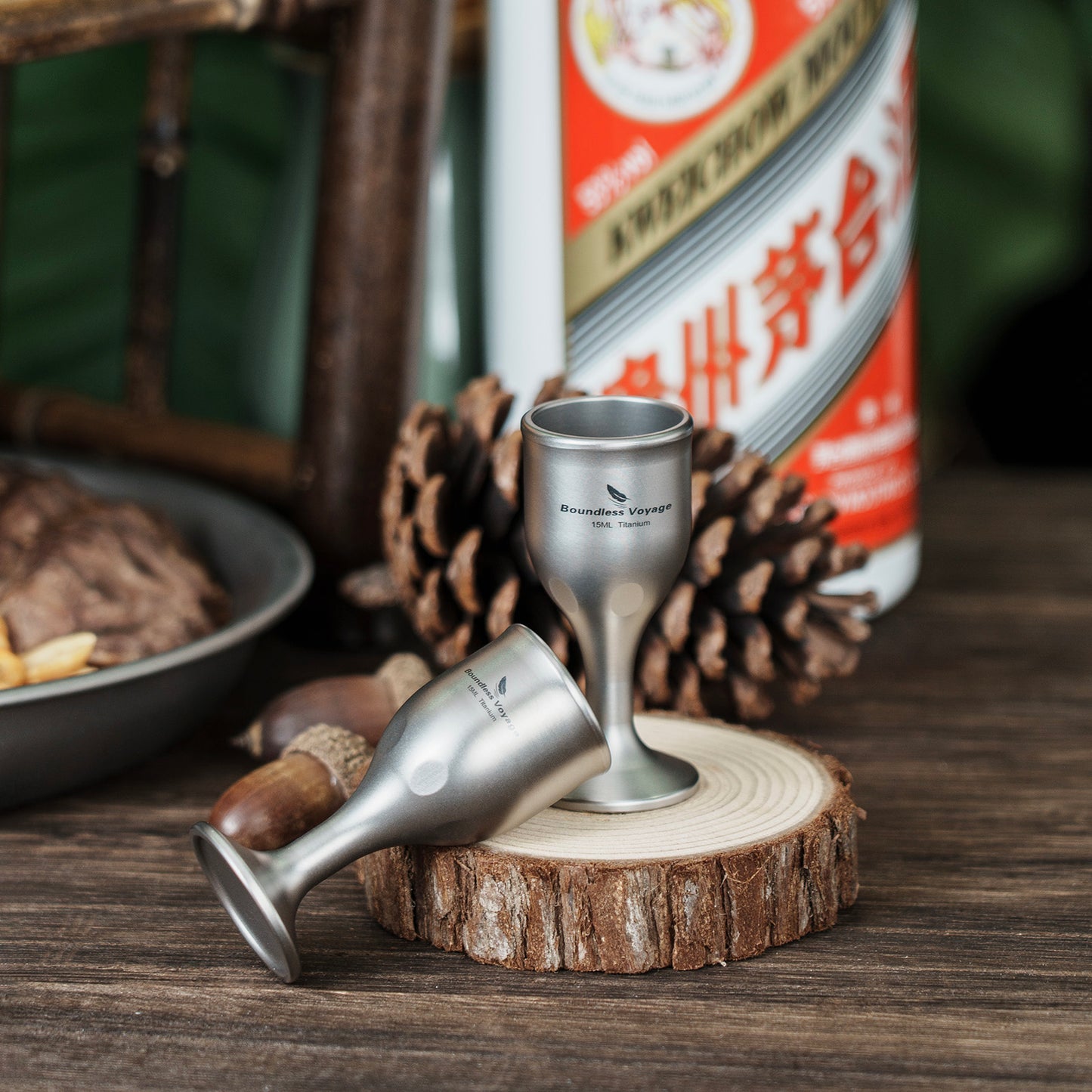 Boundless Voyage Titanium Mini Shot Glasses Cups Wine Drinking Cups Shooters Small Fancy Tequila Whiskey Shot Glasses Drinkware Ti3078D