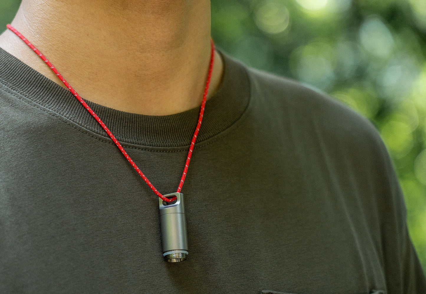 Boundless Voyage Titanium Whistle Emergency Survival Safety Whistles with Lanyard Loud for Outdoor Camping Hiking Coaches Training Sports Keychain Whistle Signaling Tool Ti9017O
