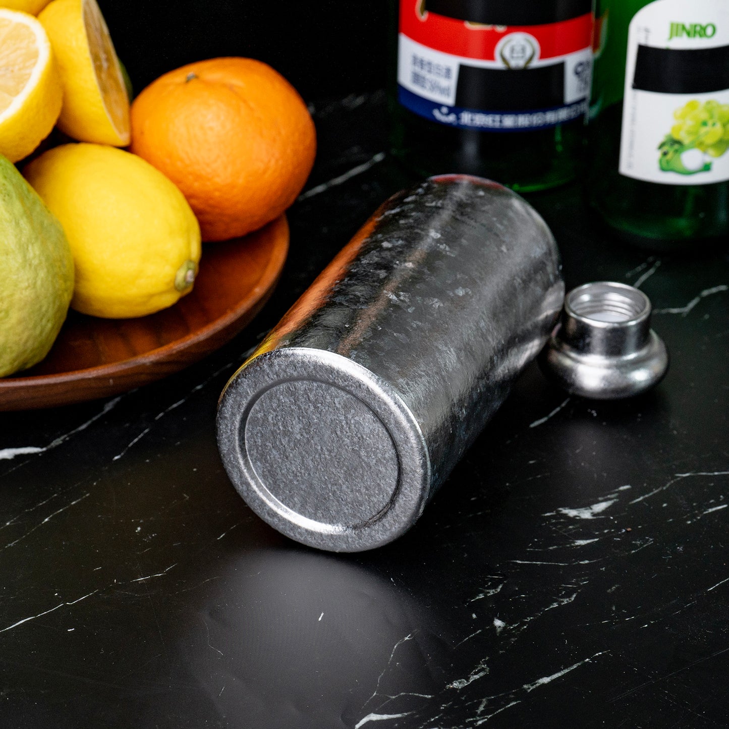 Boundless Voyage 500ml Coating-Free Titanium Flask bottle, Leakproof Narrow Mouth Portable Liquor Bottle for Travel Camping Hiking Ti3268A