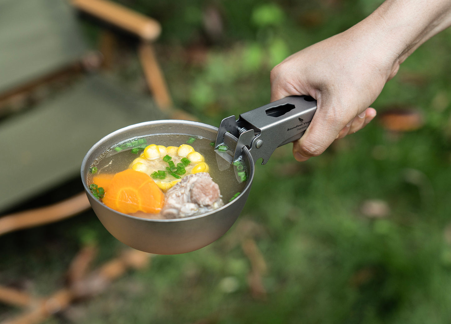 Boundless Voyage Titanium Hot Plate Gripper, Anti-Scald Non-Slip Dish Bowl Clamp, Multifunctional Heat Resistant Kitchen Holder Tool Ti1015T