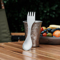 Boundless Voyage Titanium Spork 3-in-1 Fork, Spoon, Knife Cutlery Combo Ultra Lightweight Camping Utensil Ti1064T
