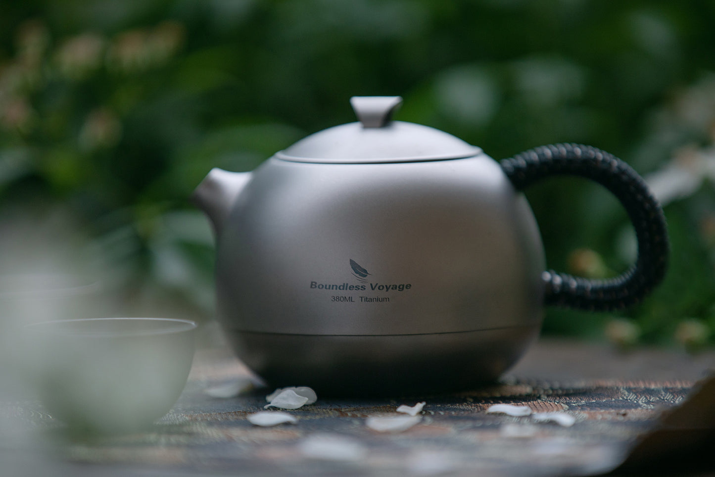 Boundless Voyage 380ml Titanium Teapot with Removable Filter, Ultralight Portable Tea Kettle for Camping Travel Home Ti3108D