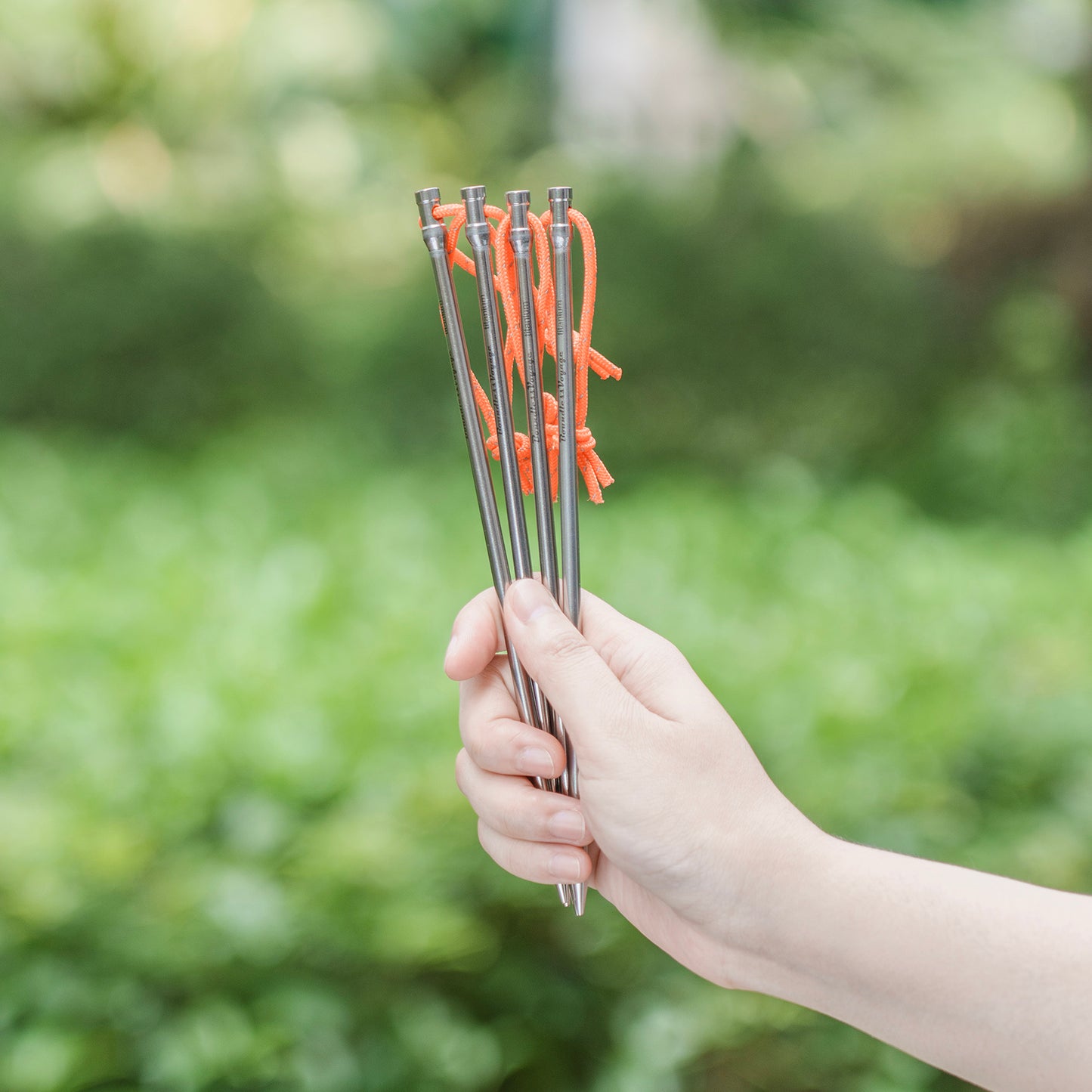 Boundless Voyage 20cm Titanium Alloy Tent Stakes | Ultralight Heavy Duty Ground Pegs, Portable Outdoor Camping Accessories, 6Pcs & 8Pcs Optional Sets Ti4006P