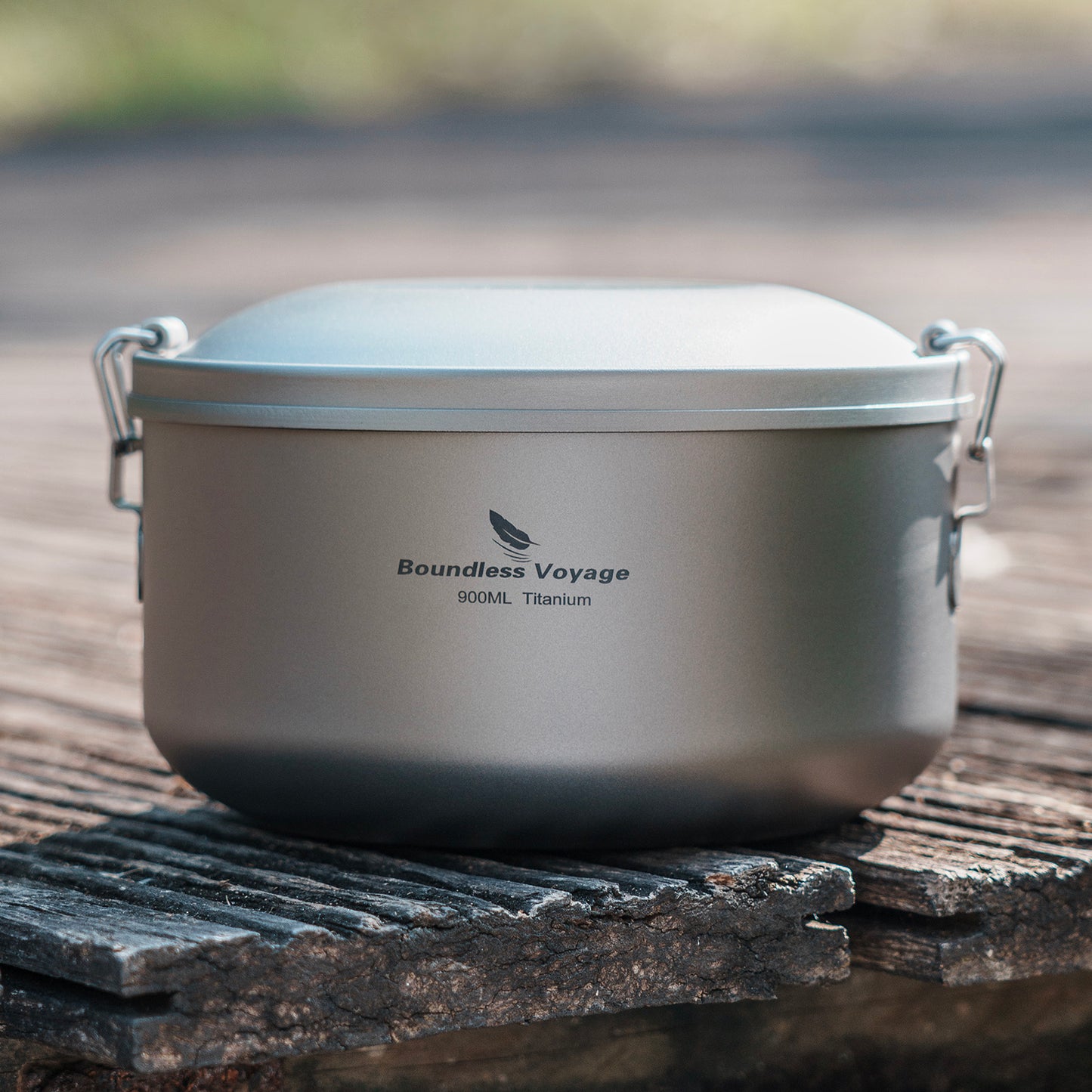 Boundless Voyage Outdoor Titanium Lunch Box Salad Soup Bowl with Lid Daily Separated Multi-layer Office Worker Bento Box Uncoated Ti1095T