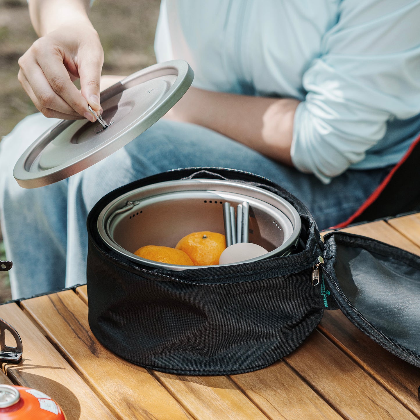 Boundless Voyage Titanium Pot Multifunctional Rice Cooker 2L+0.9L Pot Set Ultralight Outdoor Camping Cookware Ti2087C