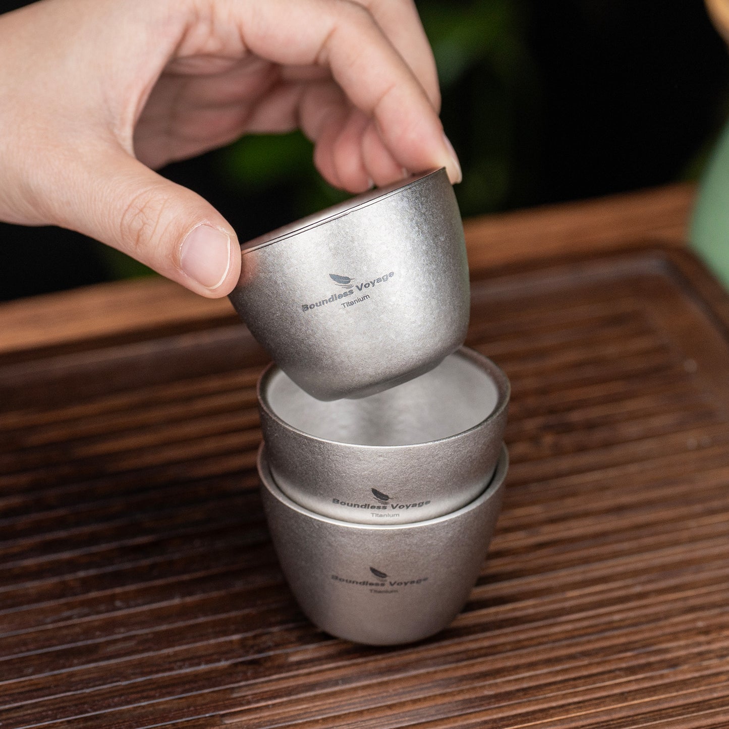 Boundless Voyage Double-Wall Pure Titanium Drinking Mug | Portable Tea Cup for Camping, Picnic & Daily Home Use Ti3089D