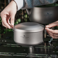 Boundless Voyage Outdoor Titanium Lunch Box Salad Soup Bowl with Lid Daily Separated Multi-layer Office Worker Bento Box Uncoated Ti1095T