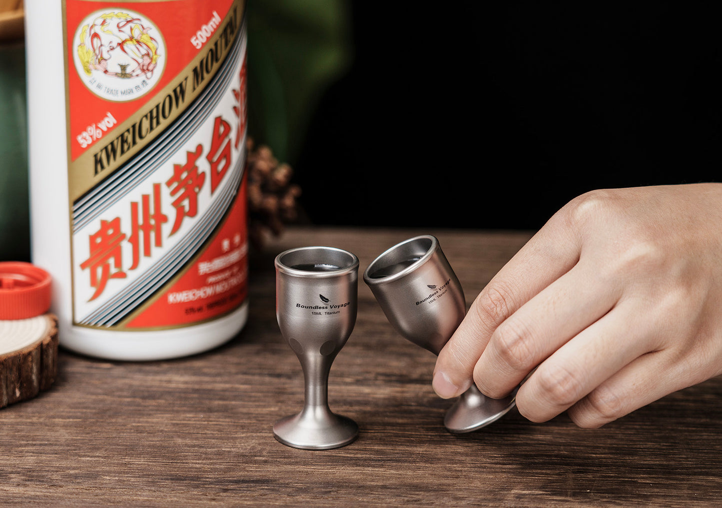 Boundless Voyage Titanium Mini Shot Glasses Cups Wine Drinking Cups Shooters Small Fancy Tequila Whiskey Shot Glasses Drinkware Ti3078D