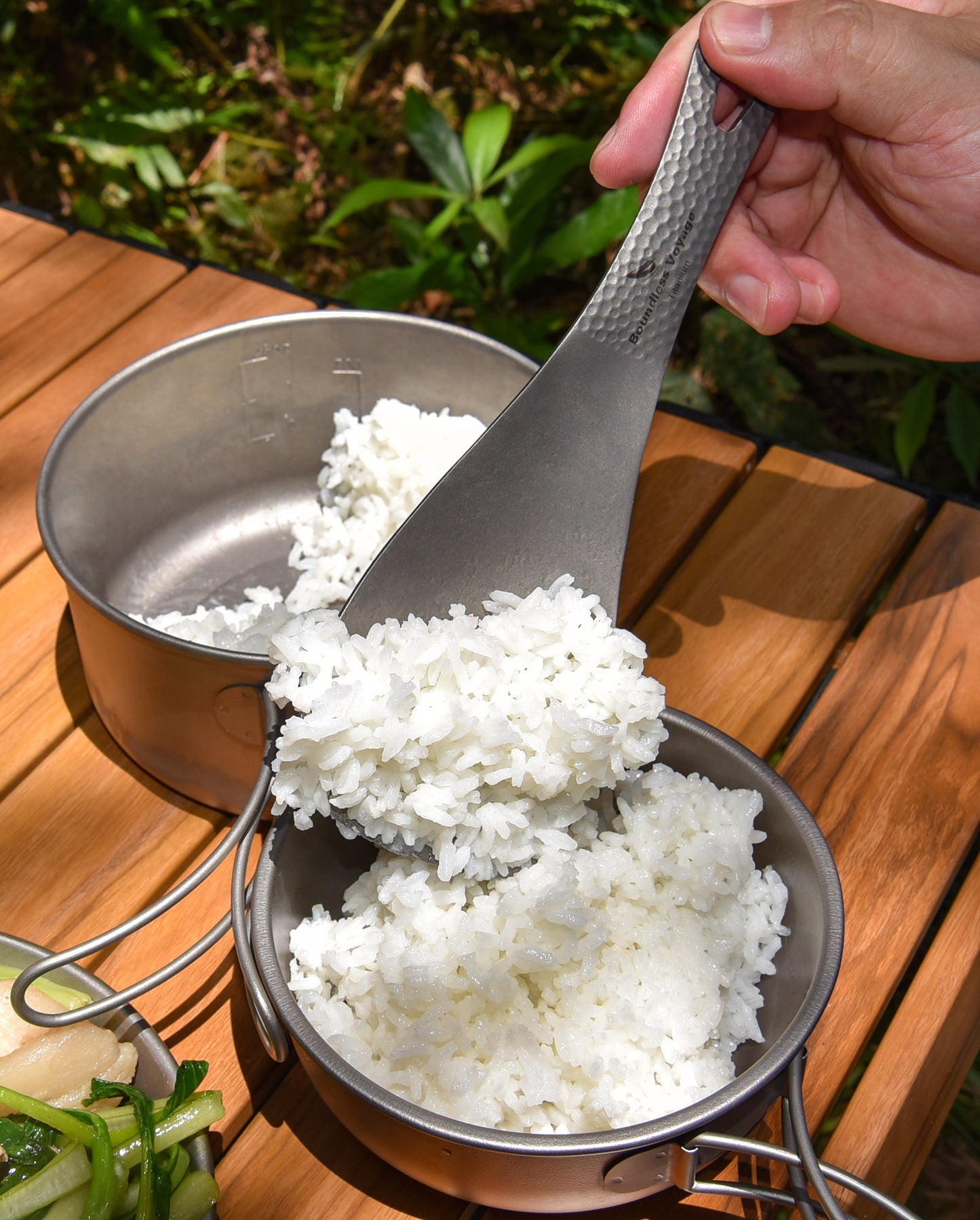 Boundless Voyage Titanium Rice Ladle Outdoor Camping Household Rice Meal Shovel Scoop Spoon Thickened Ti1079T