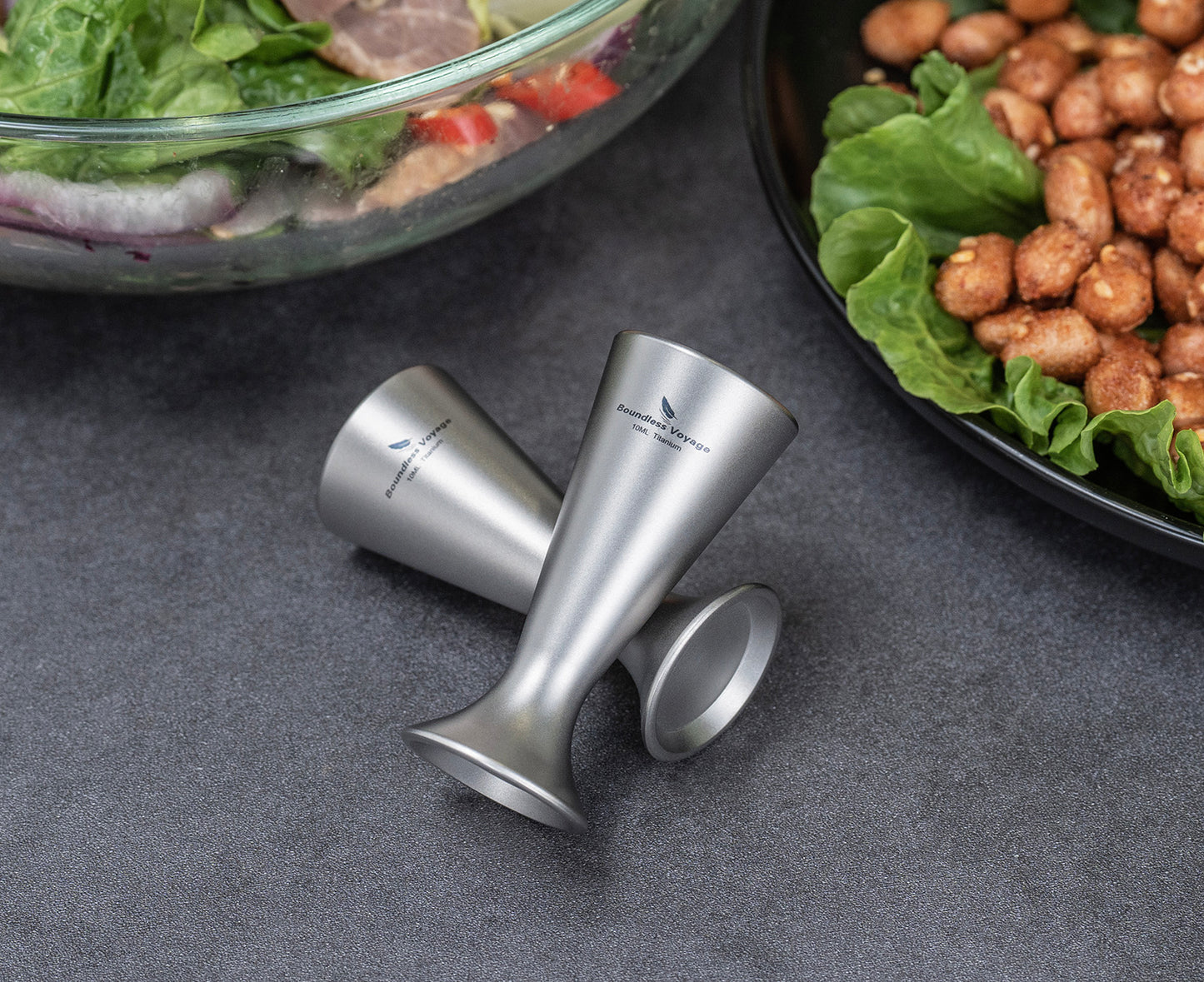 Boundless Voyage Titanium Mini Shot Glasses Cups Wine Drinking Cups Shooters Small Fancy Tequila Whiskey Shot Glasses Drinkware Ti3079D/Ti3079A