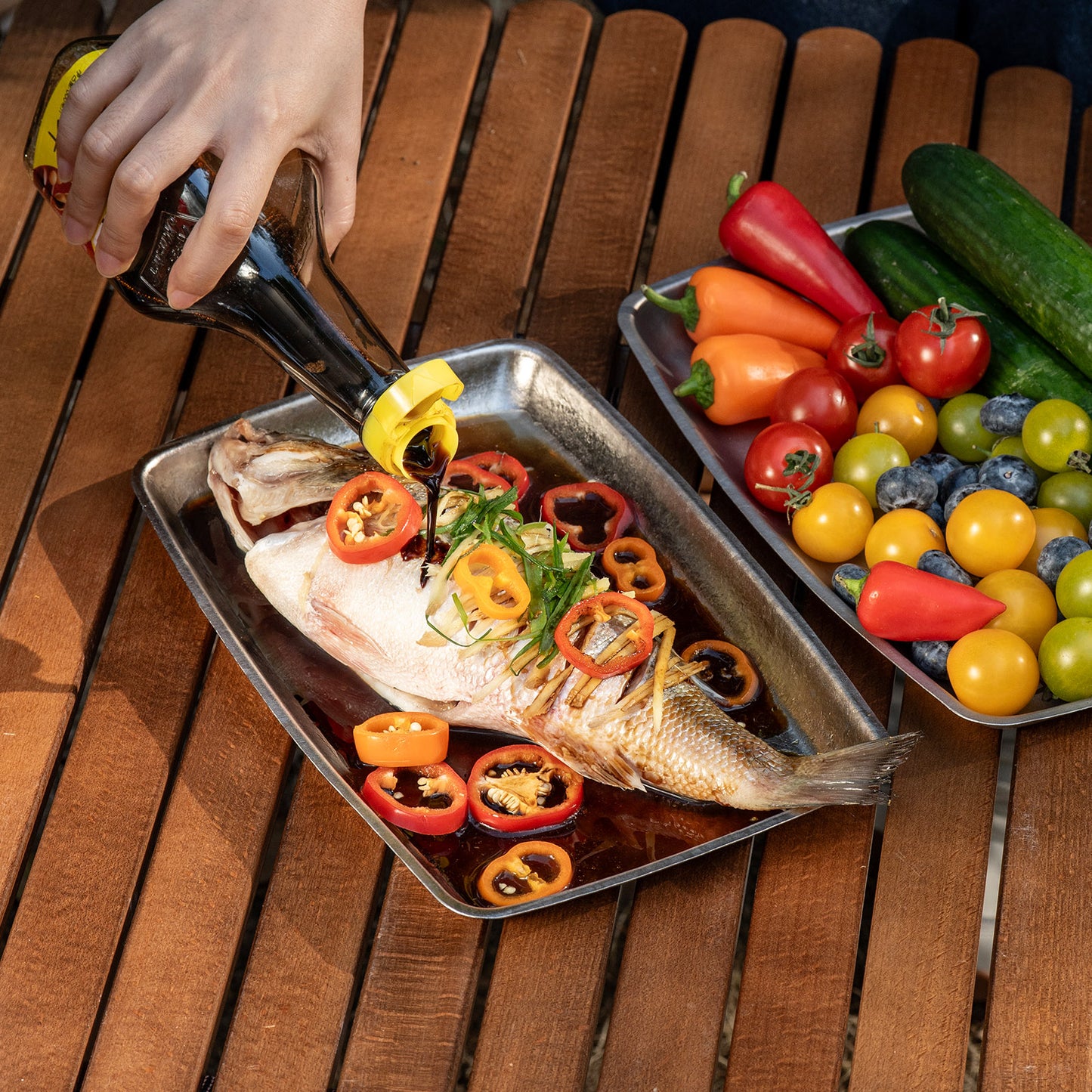 Boundless Voyage Pure Titanium Square Plate | Lightweight Heat-Resistant Portable Camping Tray, Dishwasher Safe Tableware for Home, Picnic & BBQ Ti1149T
