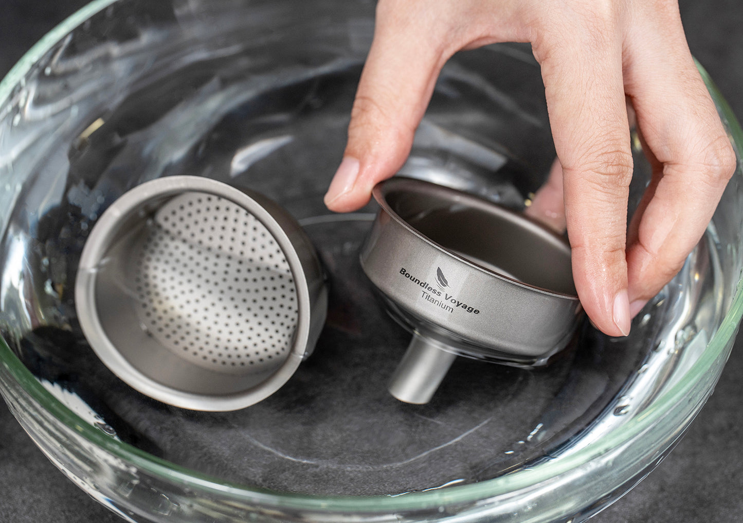 Boundless Voyage Titanium Funnel Flagon Accessories Multi-use Kitchen Funnel for Transferring Liquid, Fluid, Cooking Oils, Jam & Powder Ti3075D/Ti3076D