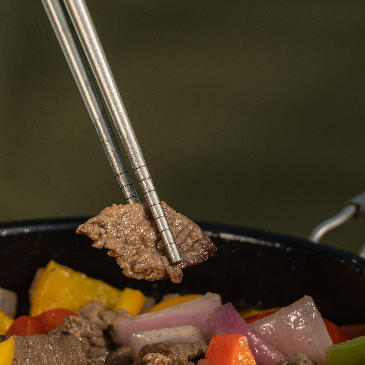 Boundless Voyage Titanium Spoon Fork Chopsticks Set, Ultralight Portable Outdoor Camping Cutlery for Soup Daily Meals Ti1068T-Ti1071T