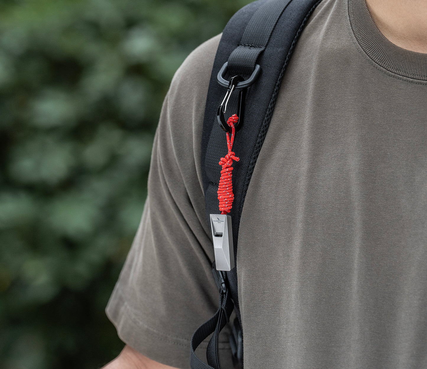 Boundless Voyage Titanium Whistle Emergency Survival Safety Whistles with Lanyard Loud for Outdoor Camping Hiking Coaches Training Sports Keychain Whistle Ti9023O