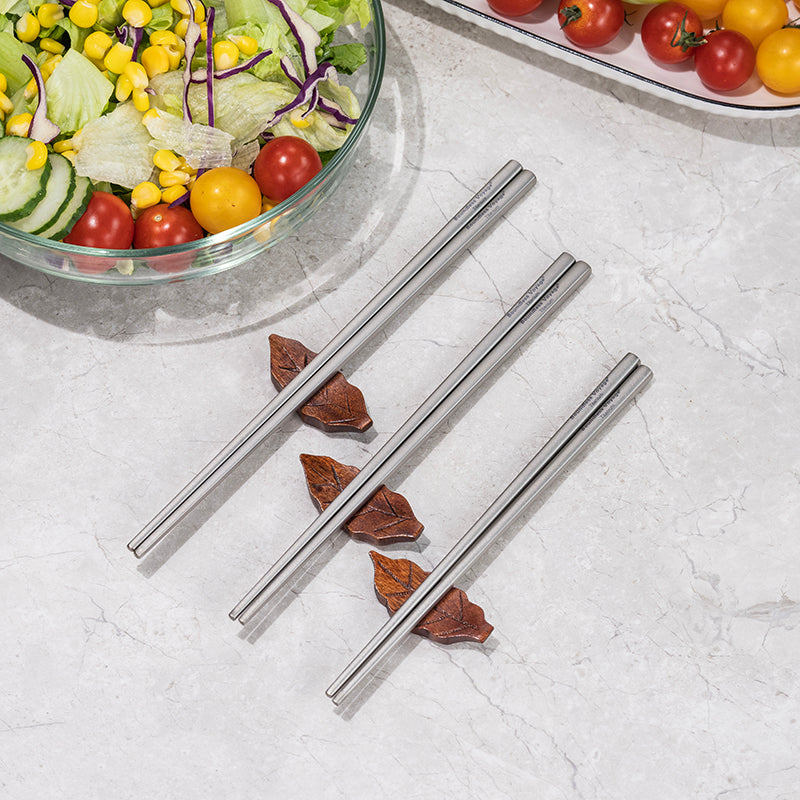 Boundless Voyage Titanium Square Chopsticks - Essential & Durable Camping Cutlery
