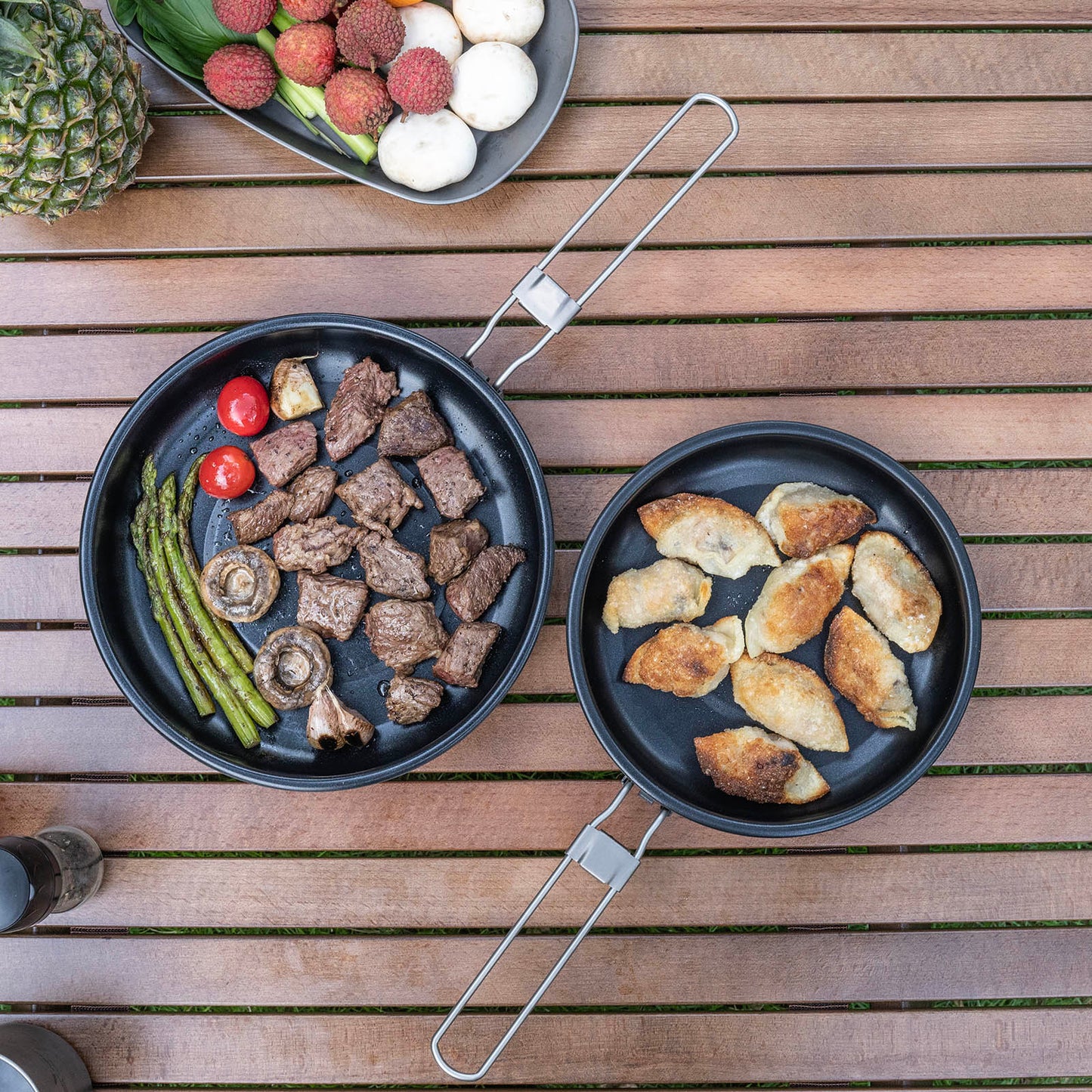 Boundless Voyage Pure Titanium Non-Stick Frying Pan with Foldable Handle, Ultralight Camping Skillet , Portable Outdoor Cookware for Backpacking, Picnic Ti2069C/Ti2070C