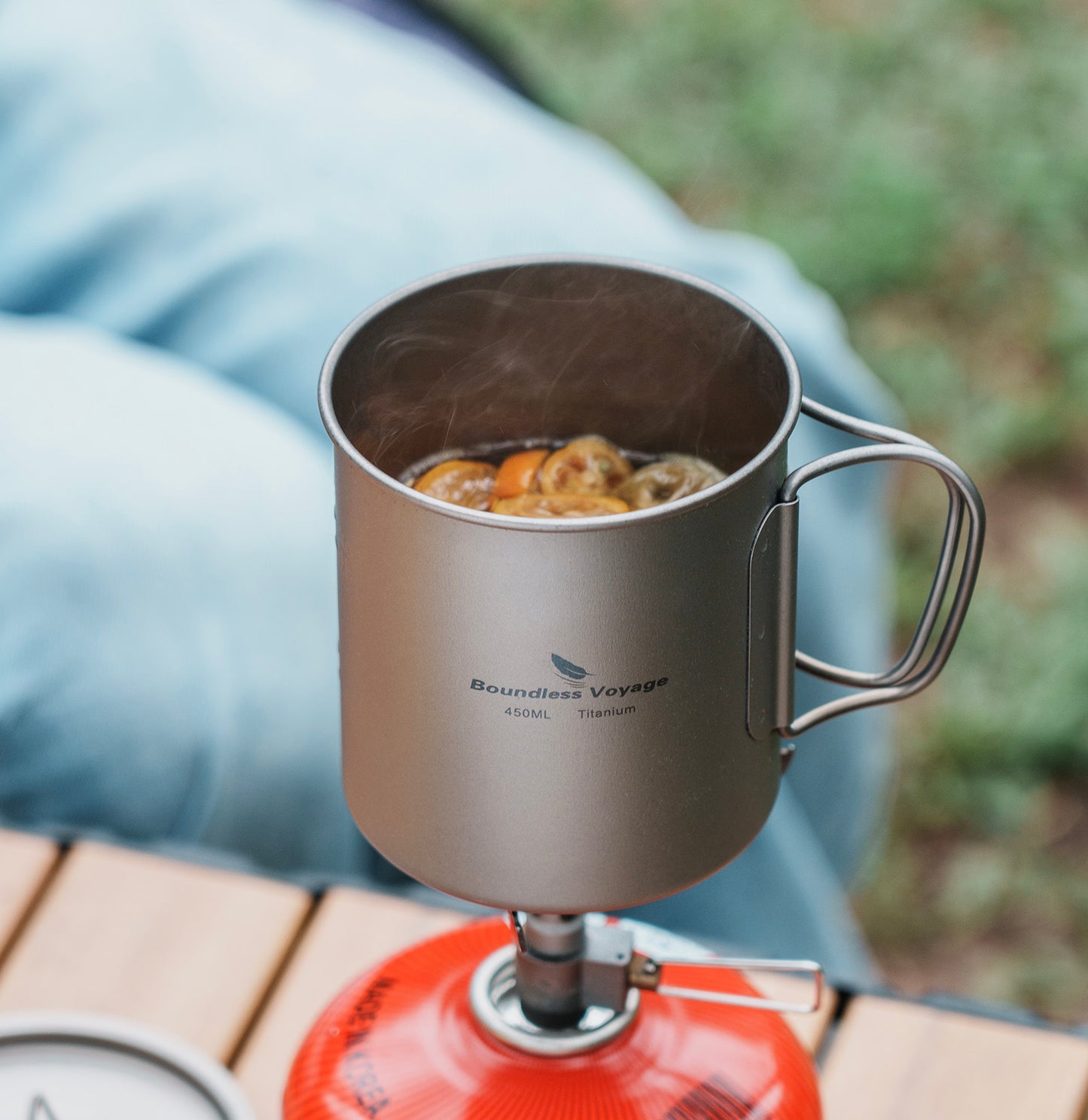 Boundless Voyage 200ml Single Wall Titanium Cup with Lid | Ultralight Portable Camping Mug for Tea Coffee EDC Hiking Ti3033D
