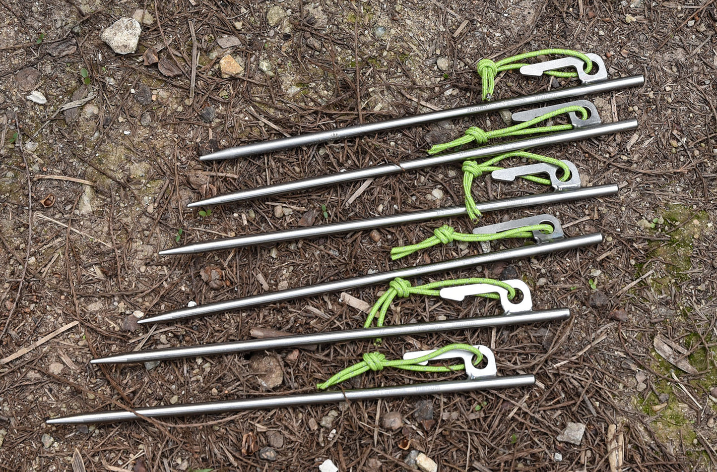 Boundless Voyage 20cm Pure Titanium Tent Stakes 6Pcs | Ultralight Heavy Duty Tent Pegs for Hard Soil, Snowfield & Grassland, Multi-Purpose Accessories for Camping, Hiking, Climbing & Garden Plant Support Ti4014P