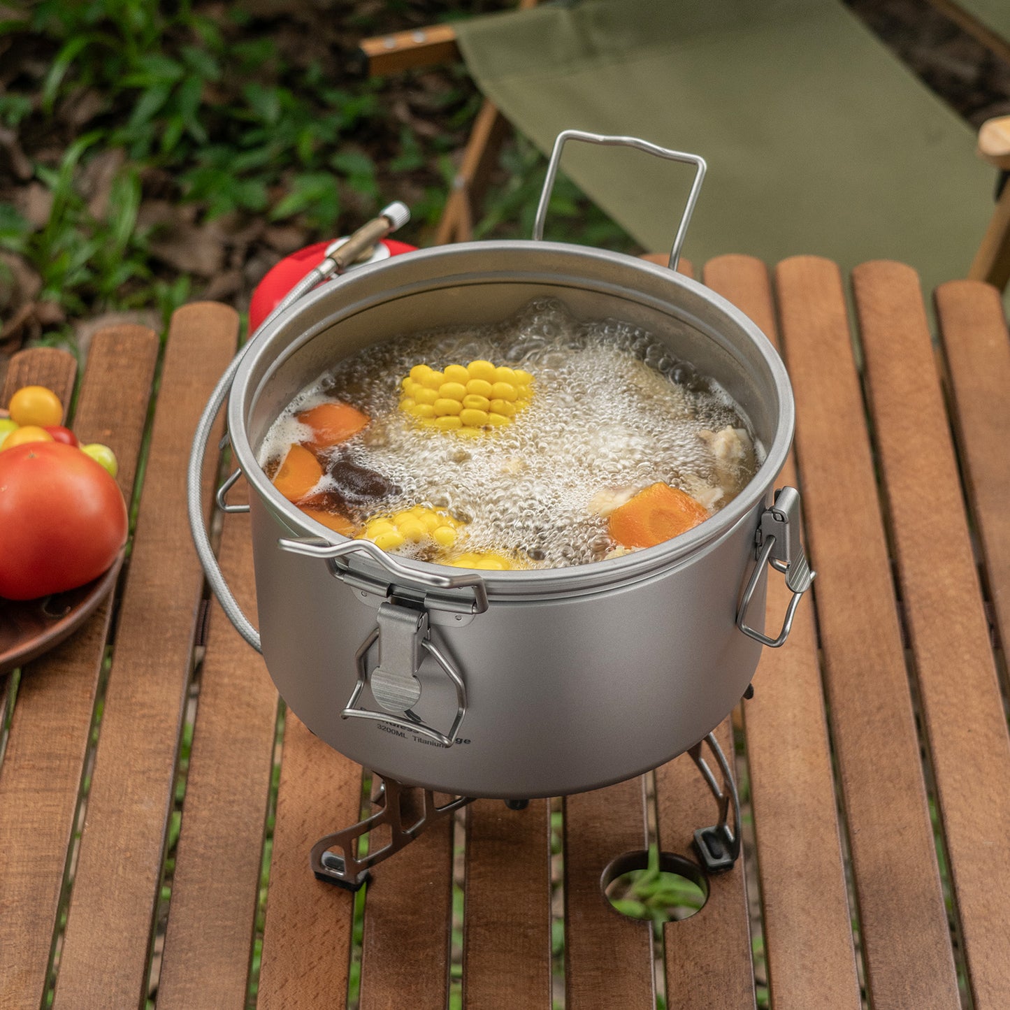 Boundless Voyage Titanium Camping Pot Multifunctional Cooker Ultralight Rice Cooker for Outdoor, Hiking, Travelling Ti2088C-Ti2092C
