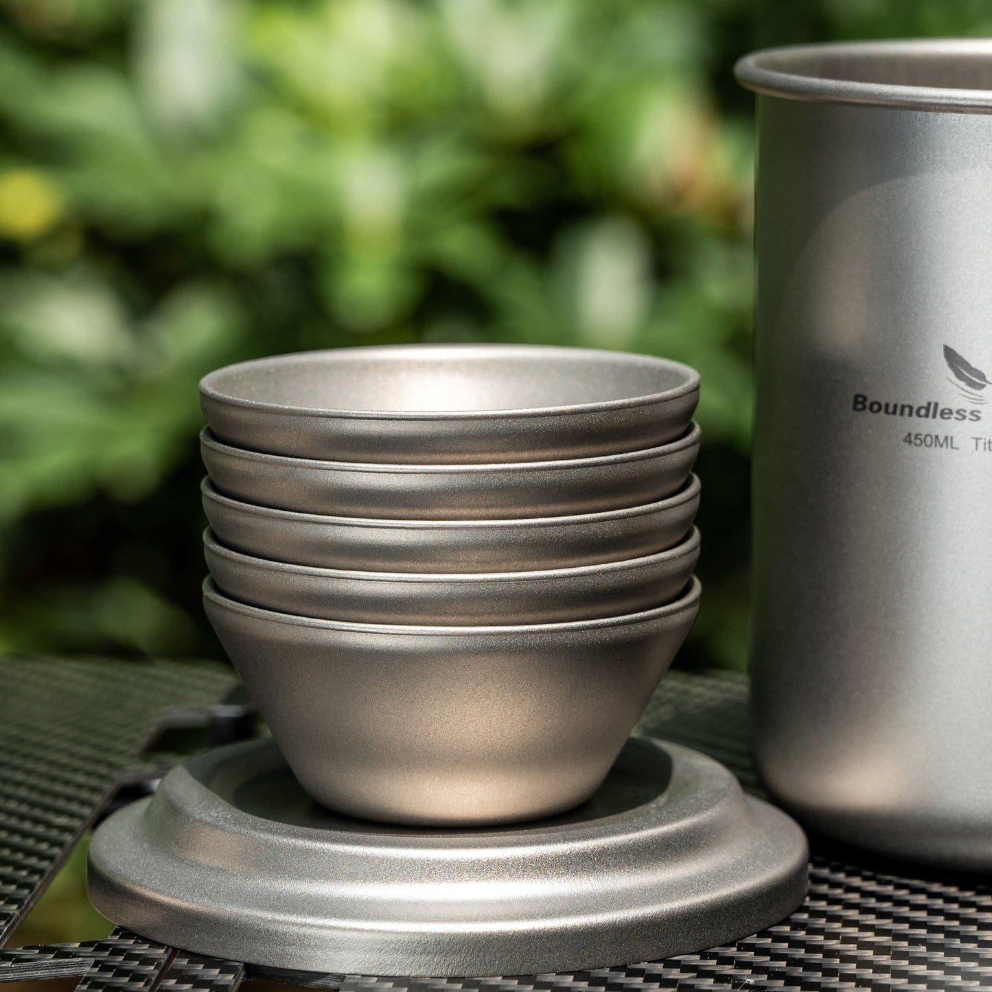 Boundless Voyage 30ml Titanium Double-Wall Tea Cup, Stackable Mini Cup for Tea Sake Camping Ti3083D