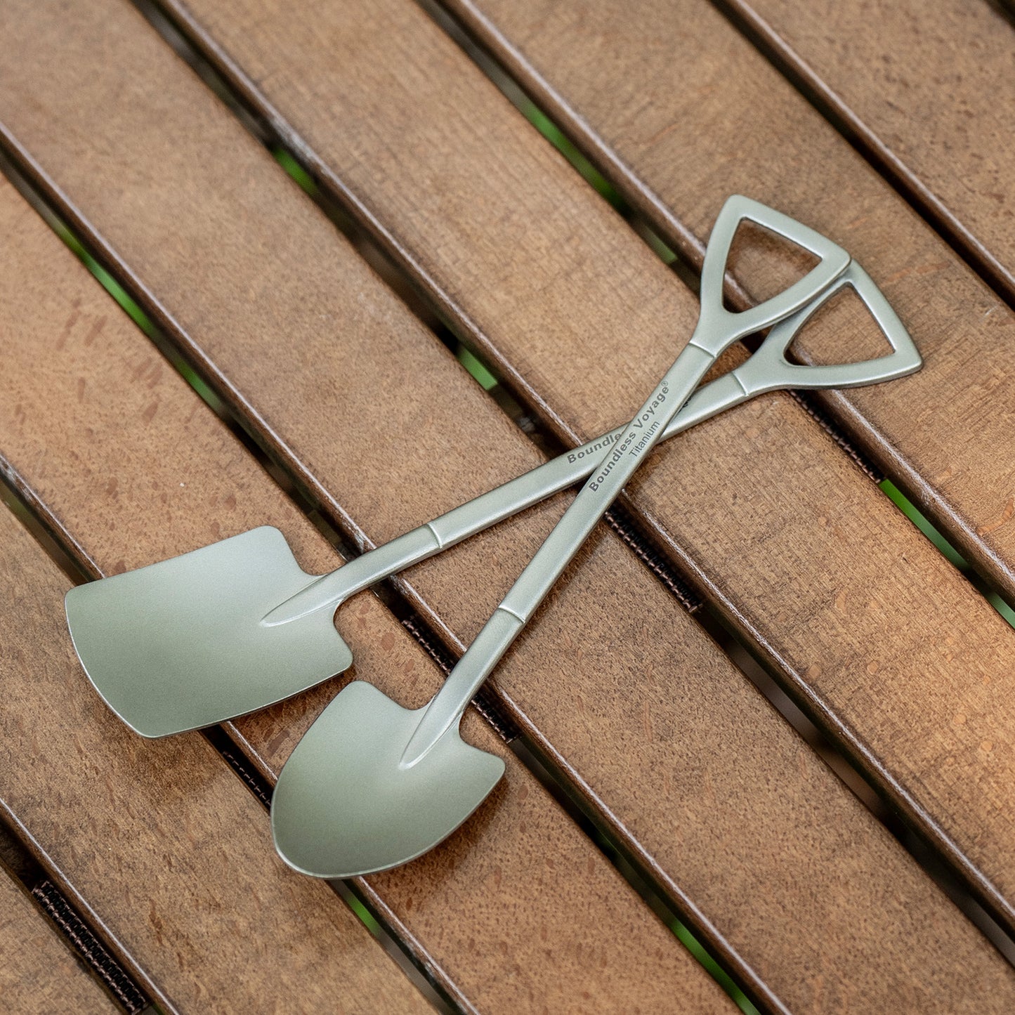 Boundless Voyage Mini Shovel-Shaped Titanium Spoon, Lightweight Durable Cute Dessert Ice Cream Fruit Spoon for Camping Home Tableware  Ti1131T
