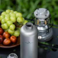 Boundless Voyage Titanium Water Bottle 600ml Ultralight Leak-Proof Lid, Durable & Corrosion Resistant, for Hiking, Camping, Travel & Everyday Use Ti3009D