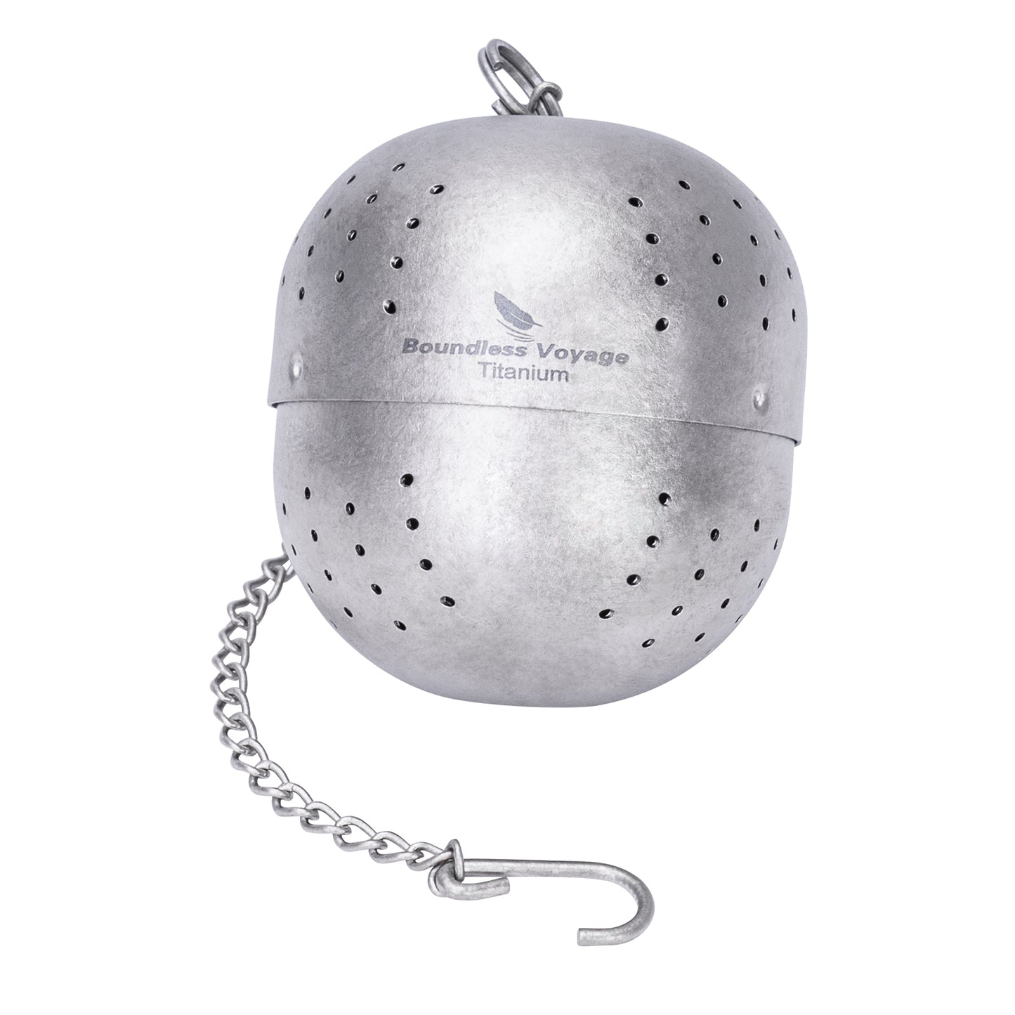 Boundless Voyage Titanium Tea Ball infuser for Loose Tea Spices with Extended Chain Lightweight Tea Bag Filter Mesh Tea Strainer Mug Teapot Home Kitchen Tools Teaware Ti3207D