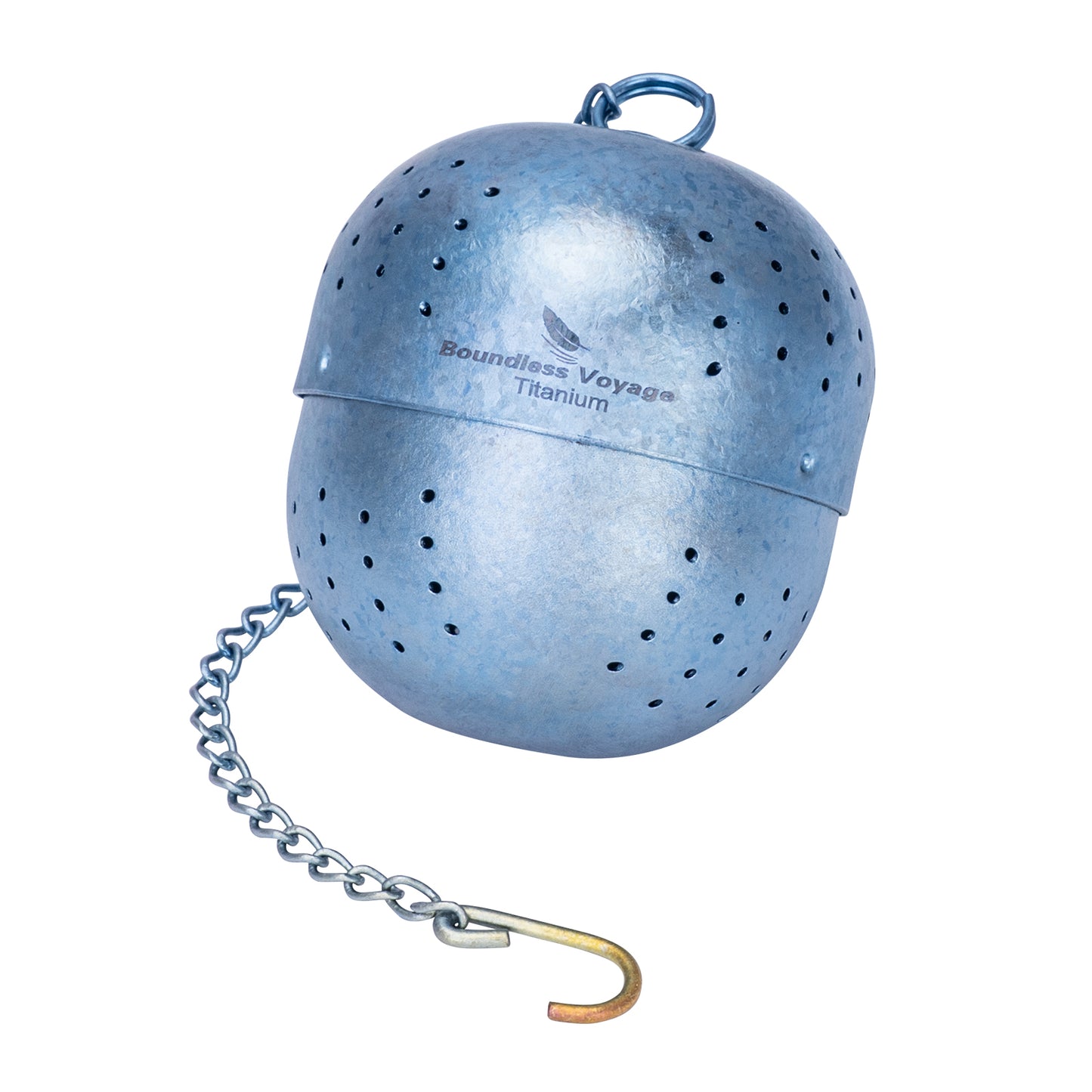 Boundless Voyage Titanium Tea Ball infuser for Loose Tea Spices with Extended Chain Lightweight Tea Bag Filter Mesh Tea Strainer Mug Teapot Home Kitchen Tools Teaware Ti3207D