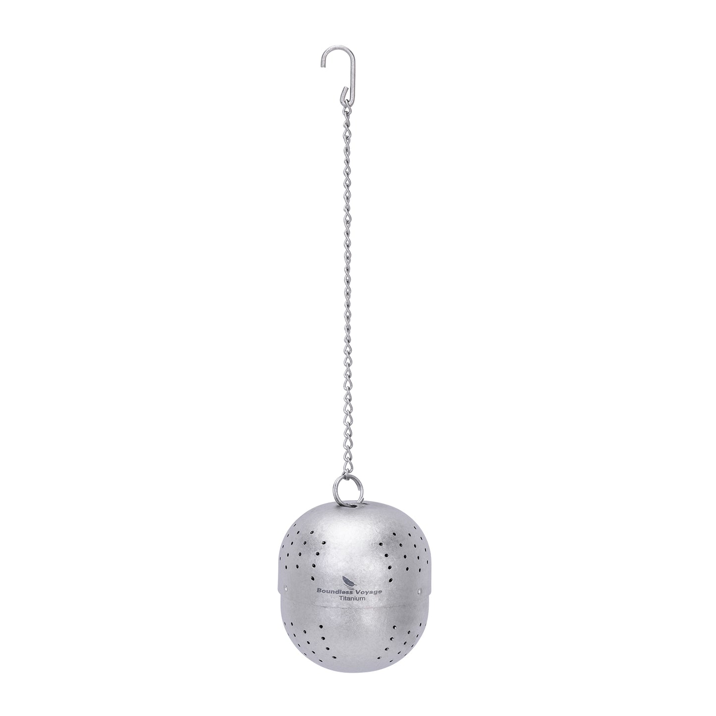 Boundless Voyage Titanium Tea Ball infuser for Loose Tea Spices with Extended Chain Lightweight Tea Bag Filter Mesh Tea Strainer Mug Teapot Home Kitchen Tools Teaware Ti3207D