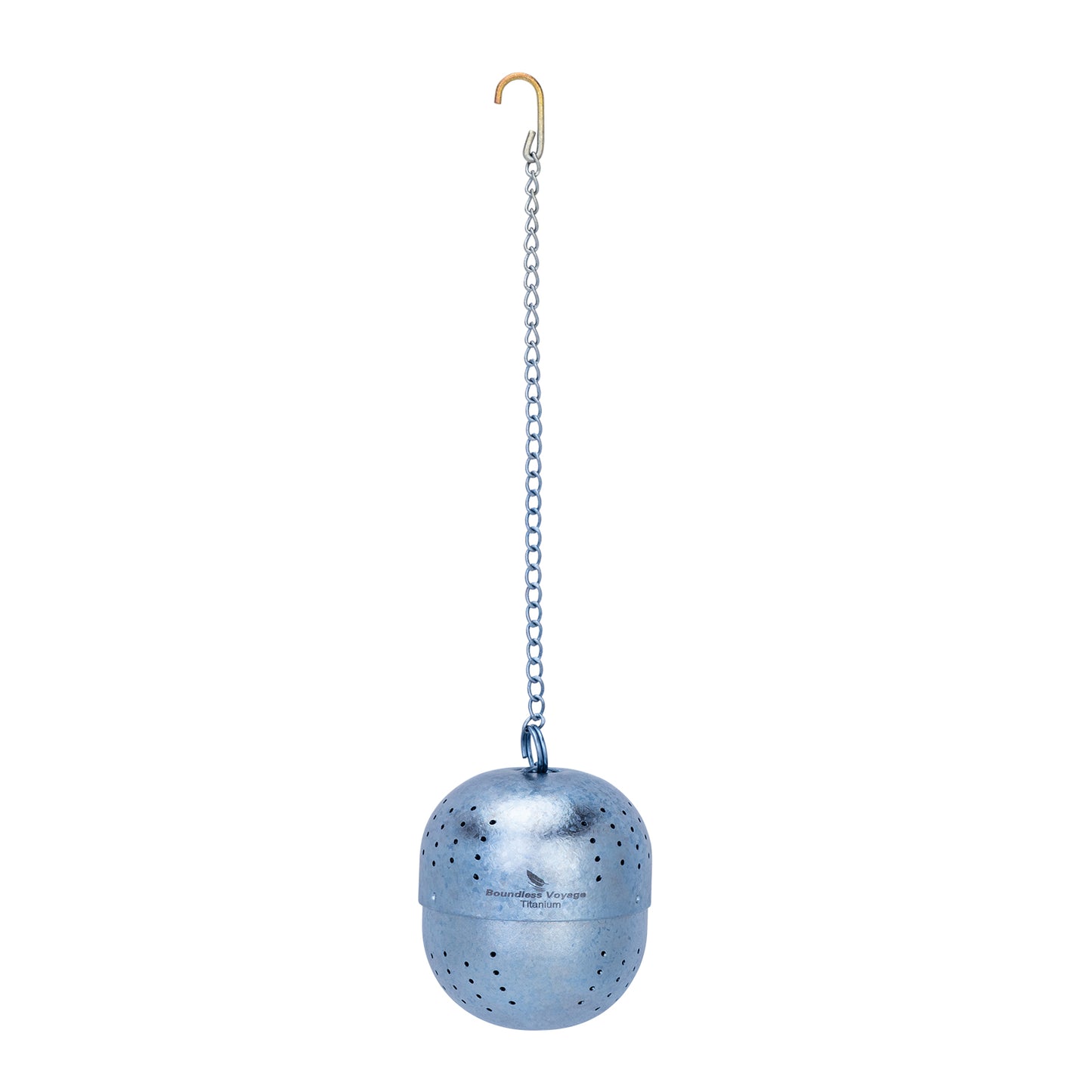 Boundless Voyage Titanium Tea Ball infuser for Loose Tea Spices with Extended Chain Lightweight Tea Bag Filter Mesh Tea Strainer Mug Teapot Home Kitchen Tools Teaware Ti3207D