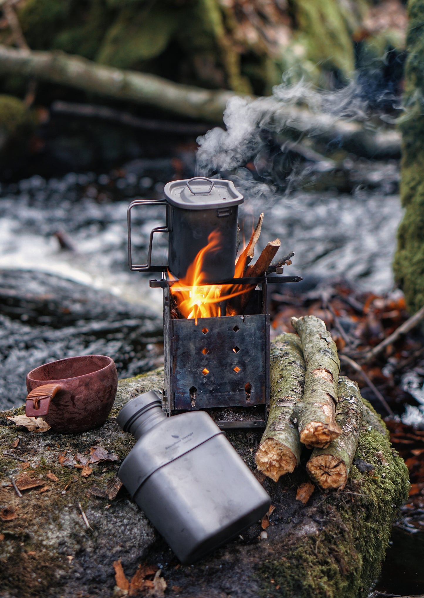 Boundless Voyage Titan-Militär-Feldflaschenbecher-Set, Outdoor-Camping-Wasserflasche, Schüssel, Kessel, Kochset, Essgeschirr Ti2047C-Ti2049C