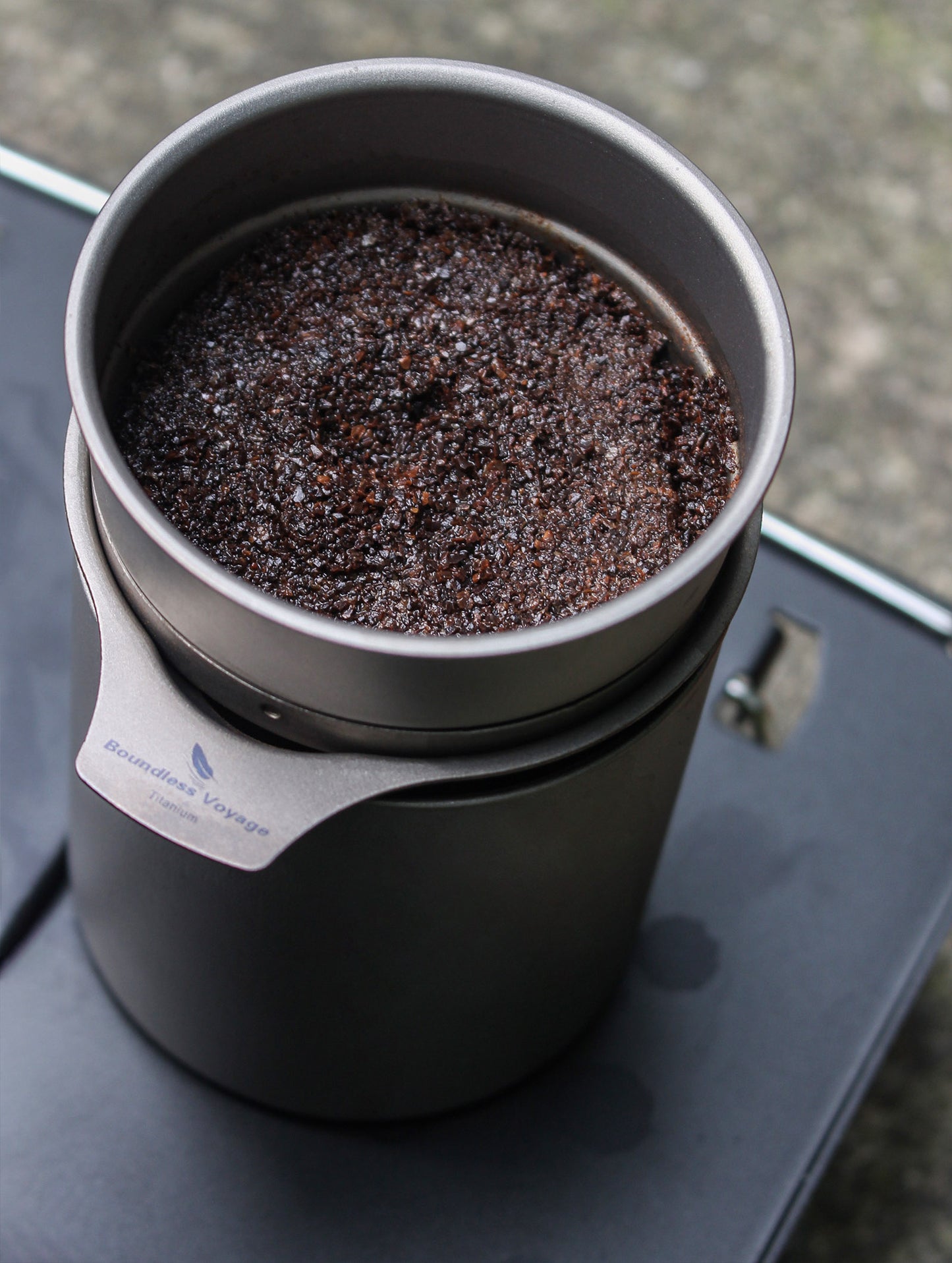 Boundless Voyage Titanium Coffee Mesh Filter, Paper‑Less Reusable Pour‑Over Coffee Dripper Holder for Outdoor Camping, Travel and Home Daily Use Ti6003P