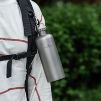 Boundless Voyage Titanium Water Bottle 600ml Ultralight Leak-Proof Lid, Durable & Corrosion Resistant, for Hiking, Camping, Travel & Everyday Use Ti3009D