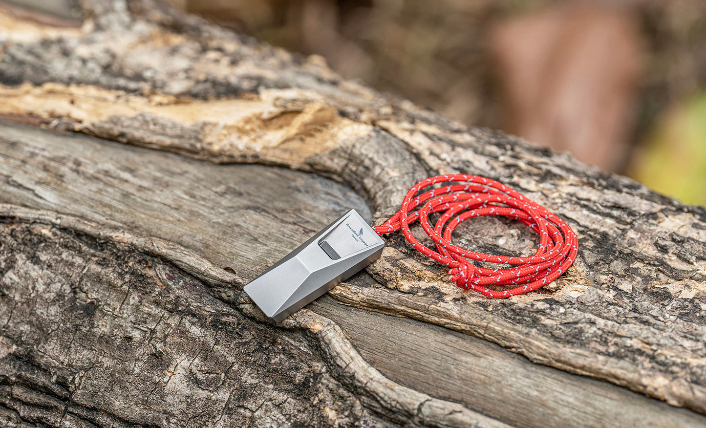 Boundless Voyage Titanium Whistle Emergency Survival Safety Whistles with Lanyard Loud for Outdoor Camping Hiking Coaches Training Sports Keychain Whistle Ti9023O