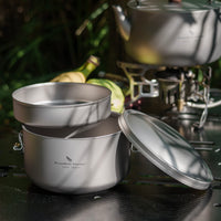 Boundless Voyage Outdoor Titanium Lunch Box Salad Soup Bowl with Lid Daily Separated Multi-layer Office Worker Bento Box Uncoated Ti1095T