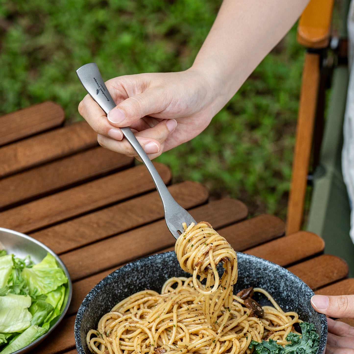 Boundless Voyage Titanium Camping Tableware Utility Cutlery Set Knife Fork Spoon Set for Home Travel Ti1055A
