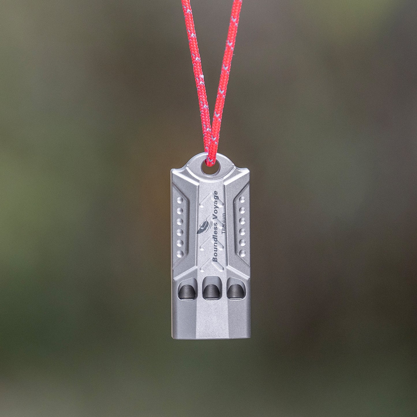 Boundless Voyage Titanium Whistle Emergency Survival Safety Whistles with Lanyard Loud for Outdoor Camping Hiking Coaches Training Sports Keychain Whistle Ti9022O