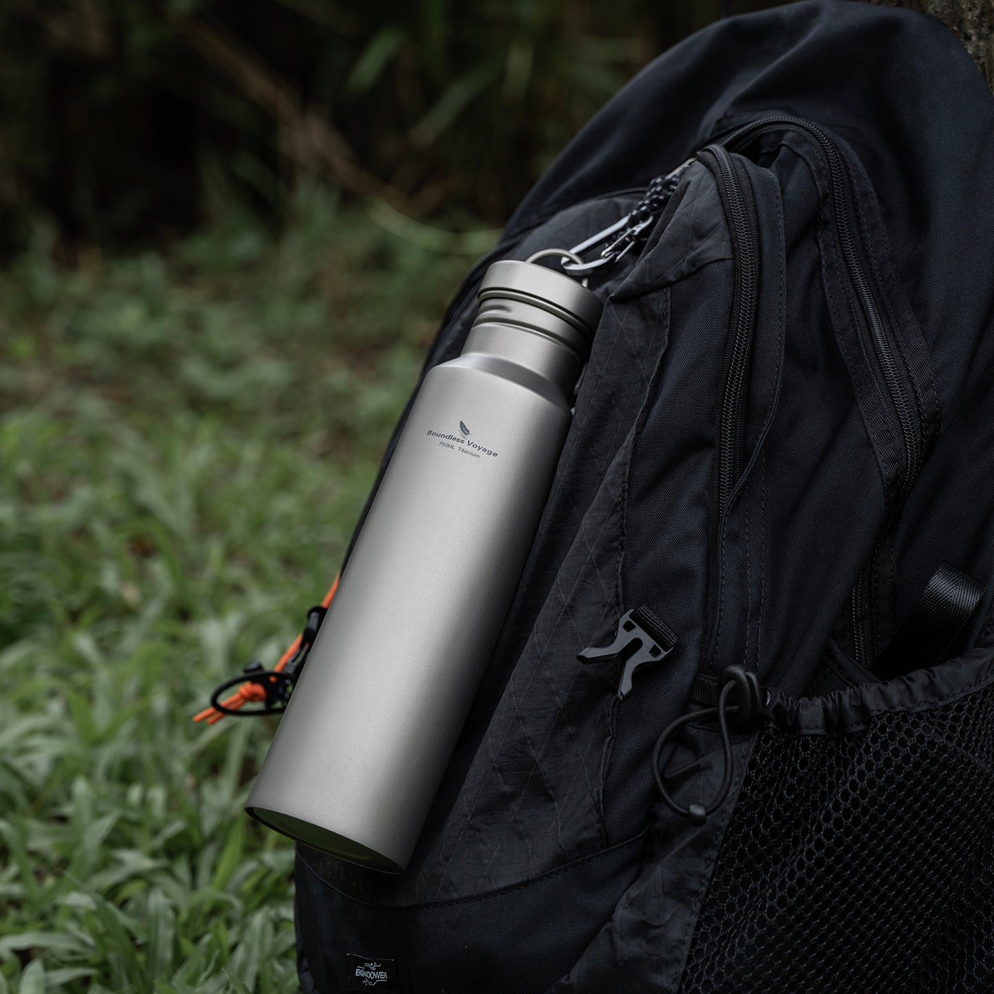 Boundless Voyage Titanium Water Bottle with Lid Reusable Sport Drinking Bottle for Camping Hiking Picnic Climbing Running Tea Coffee