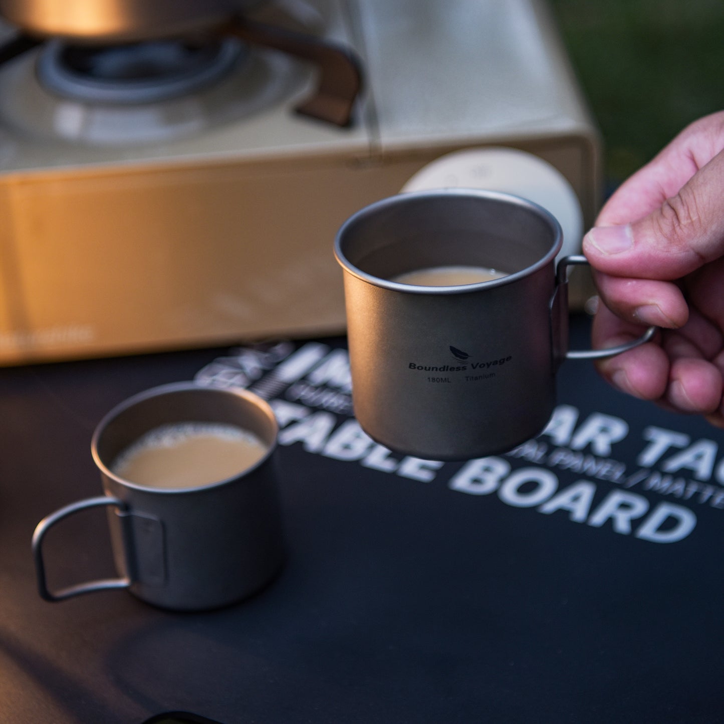 Boundless Voyage Ultralight Titanium Cup 120ml / 180ml, Lid-Free Portable Tea Wine Beer Coffee Mug for Outdoor Camping Travel Ti3053D