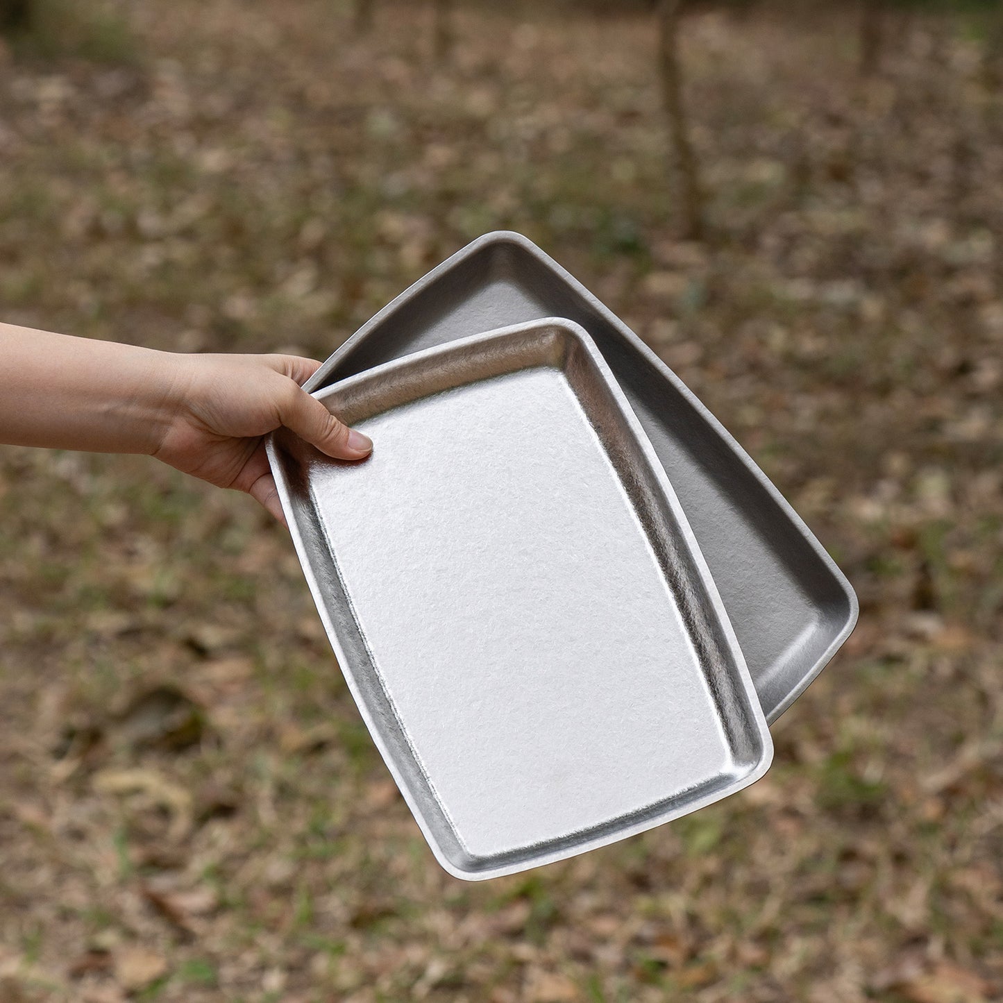 Boundless Voyage Pure Titanium Square Plate | Lightweight Heat-Resistant Portable Camping Tray, Dishwasher Safe Tableware for Home, Picnic & BBQ Ti1149T