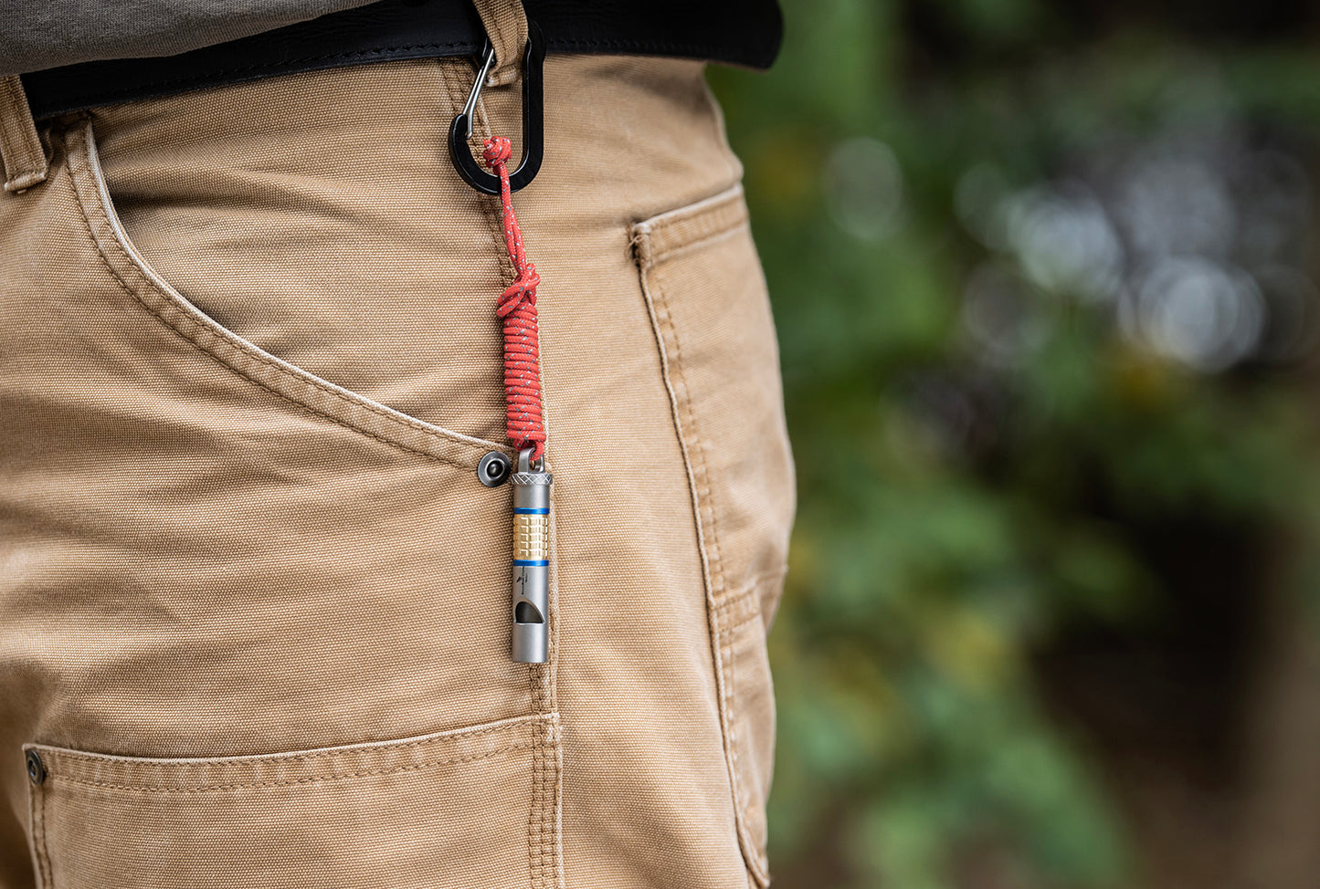 Boundless Voyage Titanium Whistle Emergency Survival Safety Whistles with Lanyard Loud for Outdoor Camping Hiking Coaches Training Sports Keychain Whistle Ti9013O