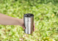 Boundless Voyage Titanium Double-Walled Beer Cup Ultralight Coffee Tea Juicy Cups for Home Outdoor Camping Picnic 300ml Crystallized Finish Ti3246D