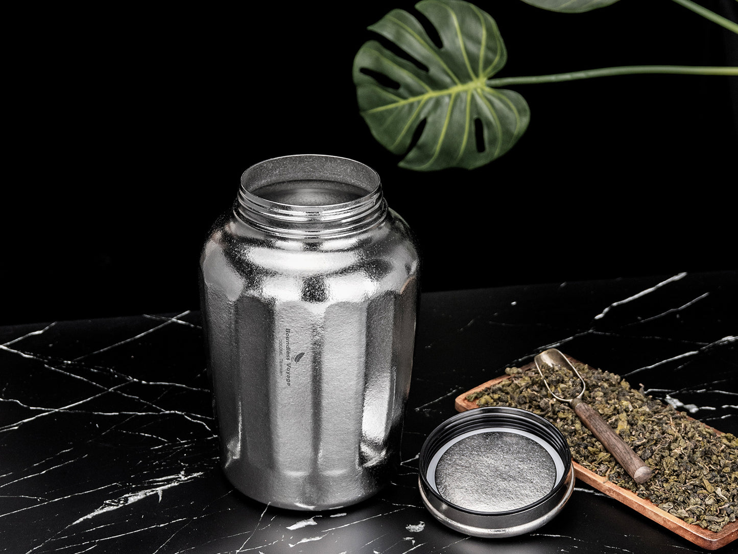 Boundless Voyage 3000ML Pure Titanium Airtight Storage Canister, Large Capacity Sealed Tea Coffee Container, Lightweight Food Storage Jar for Grains Nuts, Home & Camping Use Ti3212A
