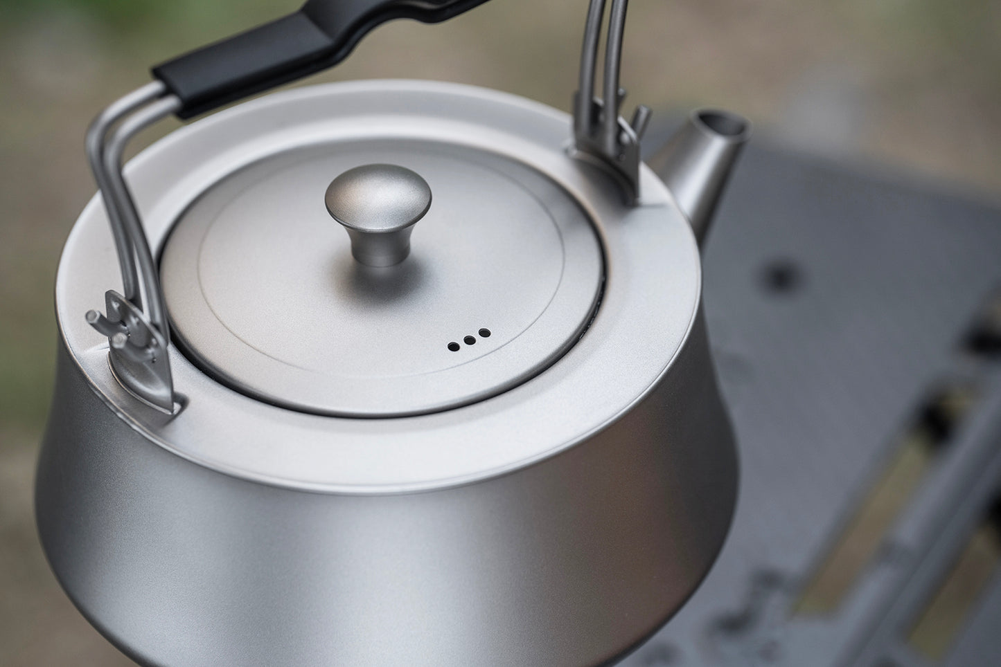 Boundless Voyage 800ml Pure Titanium Kettle with Filter & Foldable Handle, Ultralight Camping Teapot Ti3093D