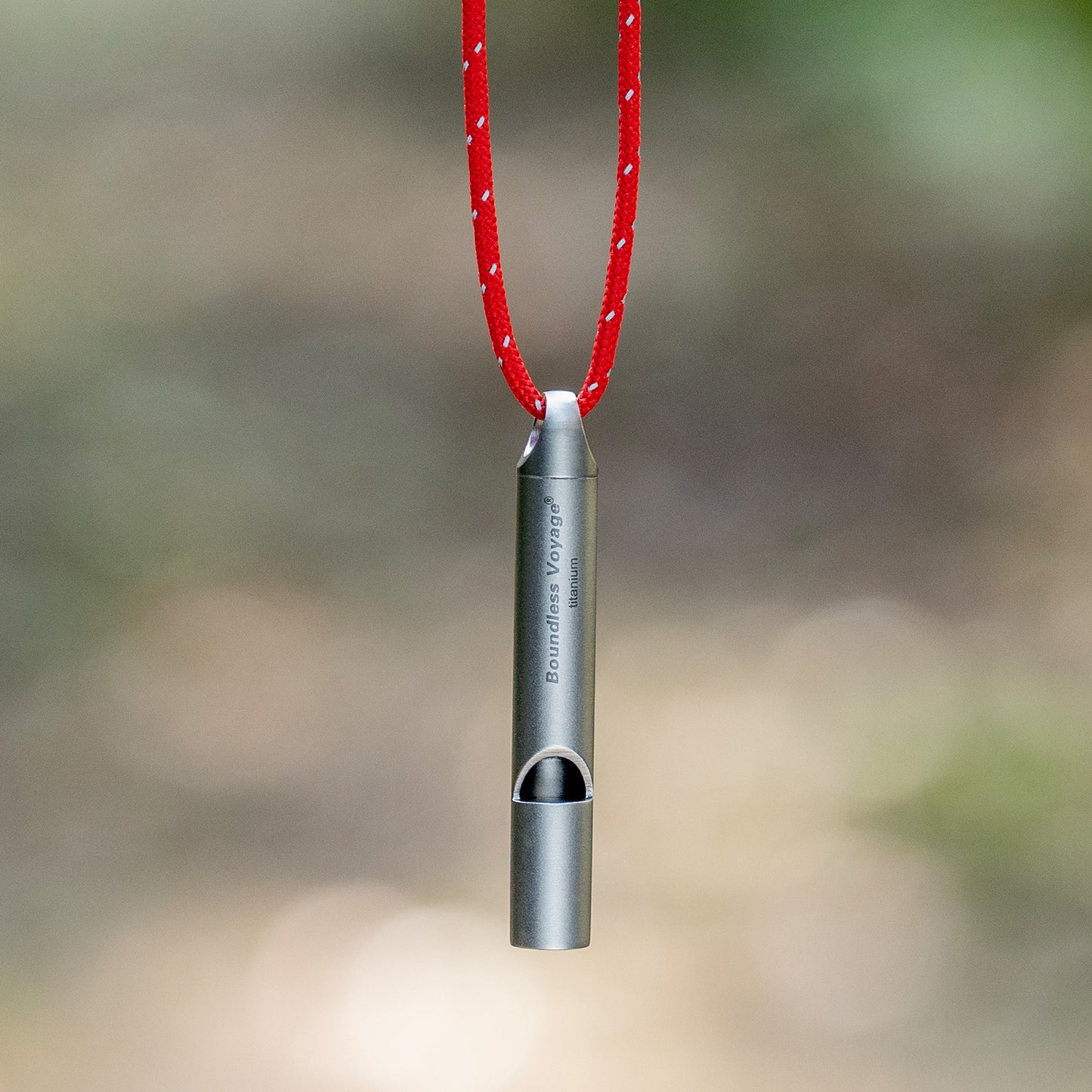 Boundless Voyage Titanium Whistle Emergency Survival Safety Whistles with Lanyard Loud Ti9014O