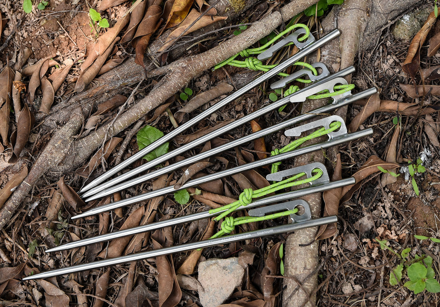 Boundless Voyage 20cm Pure Titanium Tent Stakes 6Pcs | Ultralight Heavy Duty Tent Pegs for Hard Soil, Snowfield & Grassland, Multi-Purpose Accessories for Camping, Hiking, Climbing & Garden Plant Support Ti4014P