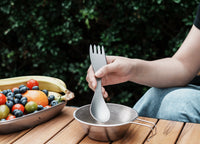 Boundless Voyage Titanium Spork 3-in-1 Fork, Spoon, Knife Cutlery Combo Ultra Lightweight Camping Utensil Ti1064T