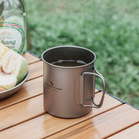 Boundless Voyage 200ml Single Wall Titanium Cup with Lid | Ultralight Portable Camping Mug for Tea Coffee EDC Hiking Ti3033D
